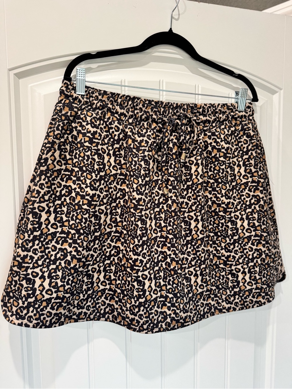 SSYS The Label Leopard Skort Womens XL Animal Print Pull On